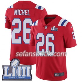 New England Patriots Tröjor Sony Michel 26 Nike Röd 2019 Super Bowl LIII - Herr
